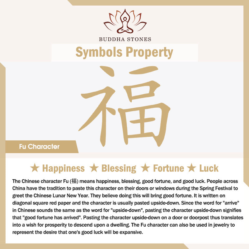 Buddha Stones Natural Citrine Fu Character Lucky Beast Prosperity Bracelet