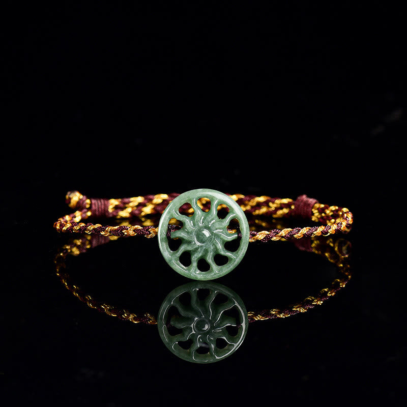 FREE Today: Prosperity and Abundance Jade Sun Braided Rope Bracelet