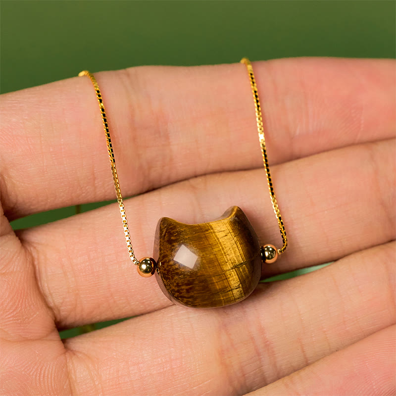 Buddha Stones 925 Sterling Silver Cat Tiger Eye Protection Bracelet