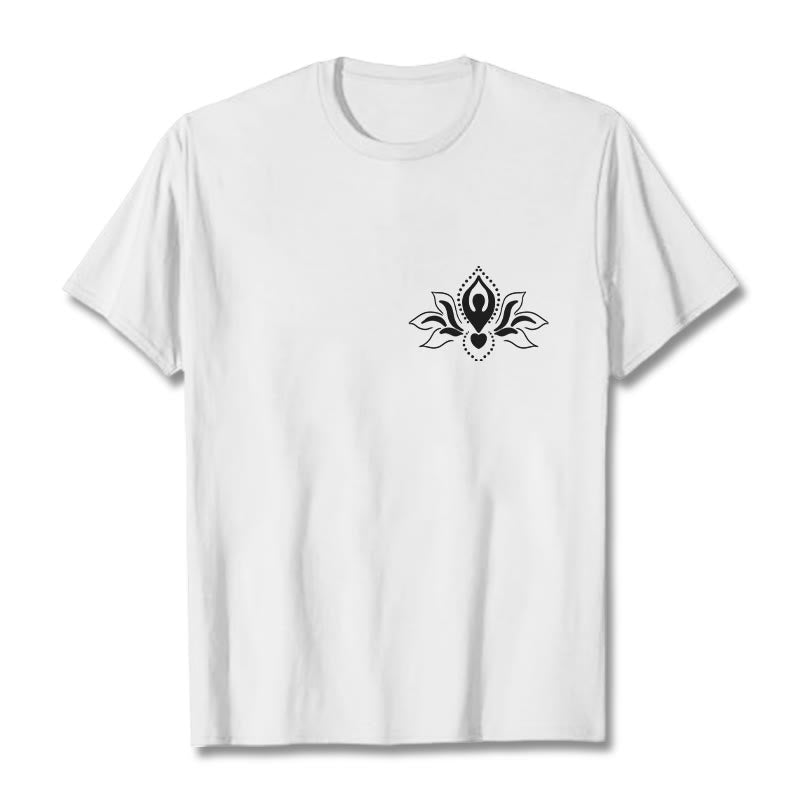 Buddha Stones Lotus Meditation Buddha Pattern Design Tee T-shirt