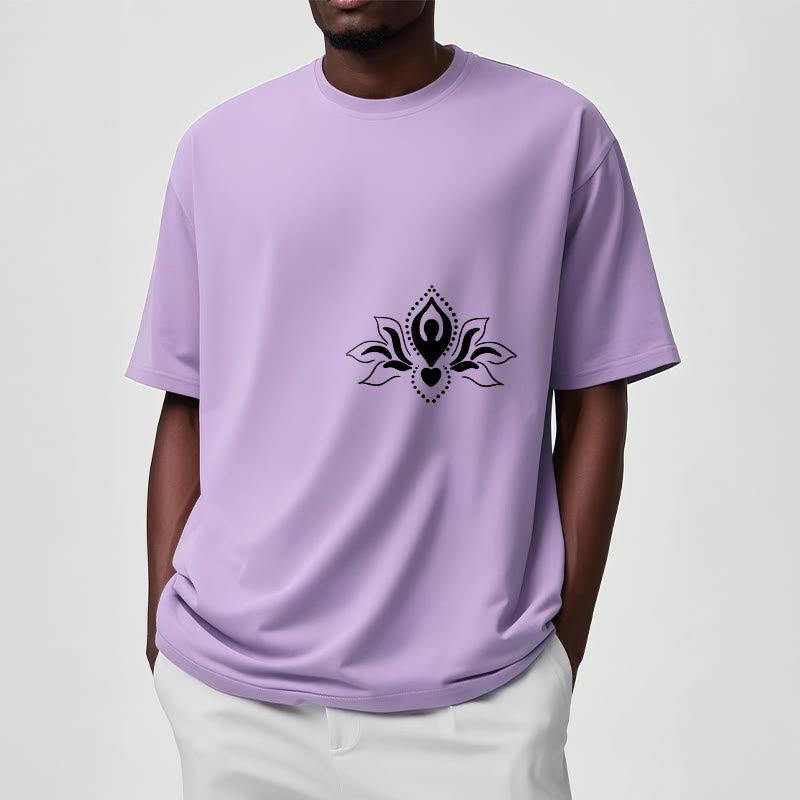 Buddha Stones Lotus Meditation Buddha Pattern Design Tee T-shirt