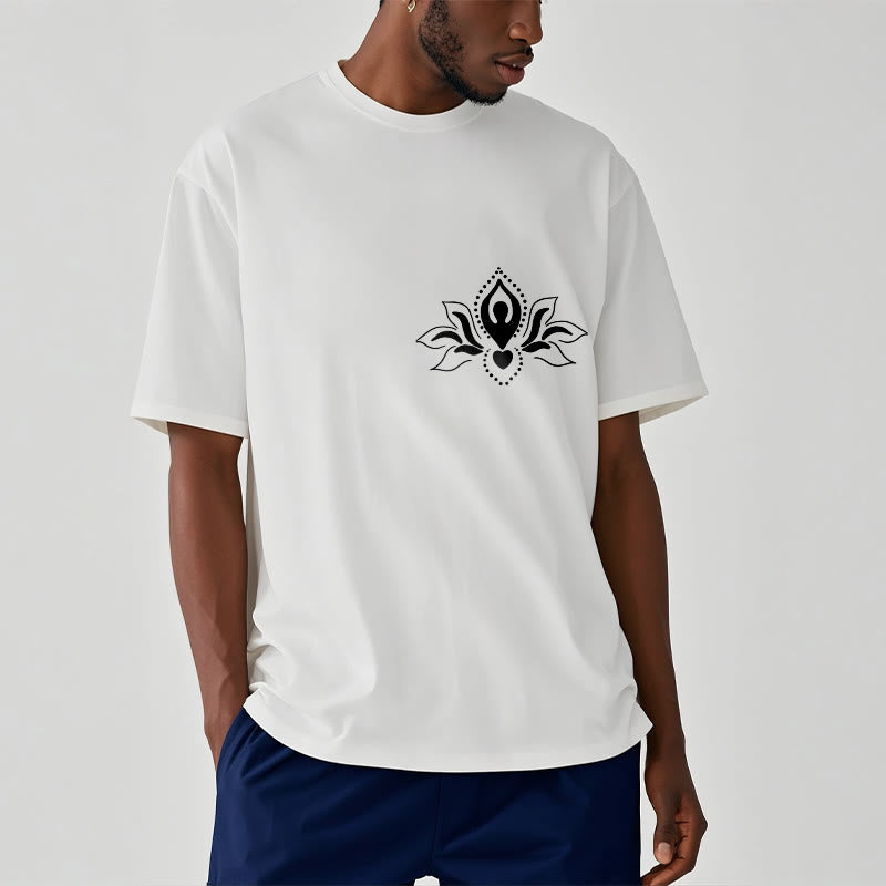 Buddha Stones Lotus Meditation Buddha Pattern Design Tee T-shirt