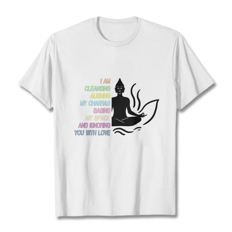 Buddha Stones Buddha Lotus Flower Meditation Design Tee T-shirt
