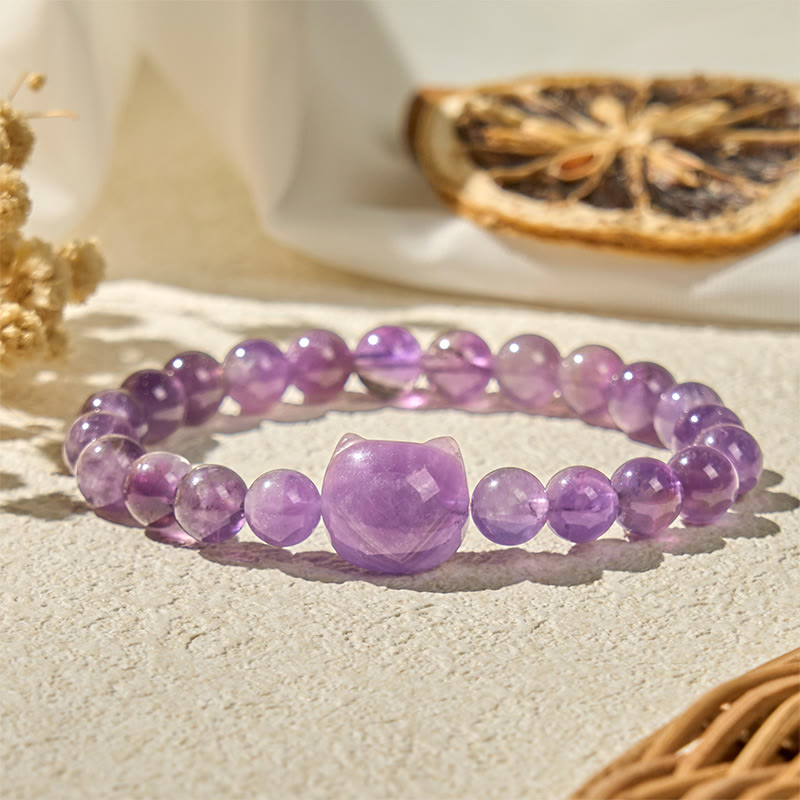 FREE Today: Spiritual Awareness and Peace Handmade Save A Cat Amethyst Bracelet