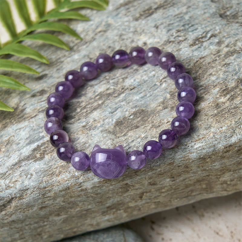 FREE Today: Spiritual Awareness and Peace Handmade Save A Cat Amethyst Bracelet