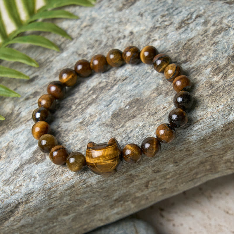 FREE Today: Clear Thinking and Power Handmade Save A Cat Tiger Eye Bracelet