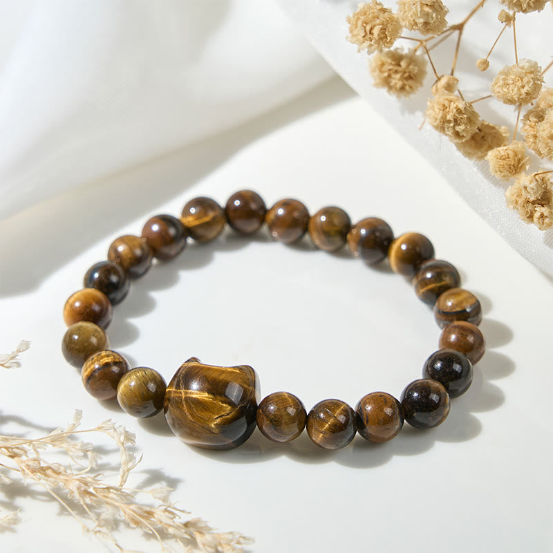 FREE Today: Clear Thinking and Power Handmade Save A Cat Tiger Eye Bracelet