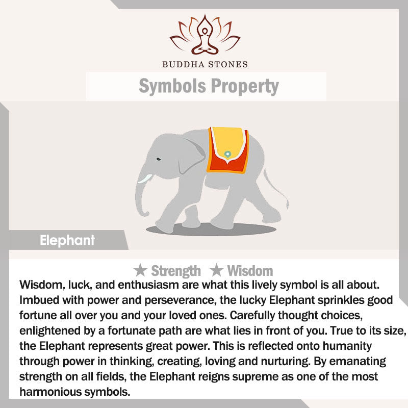 Buddha Stones Natural Various Stones Elephant Spiritual Strength Bracelet