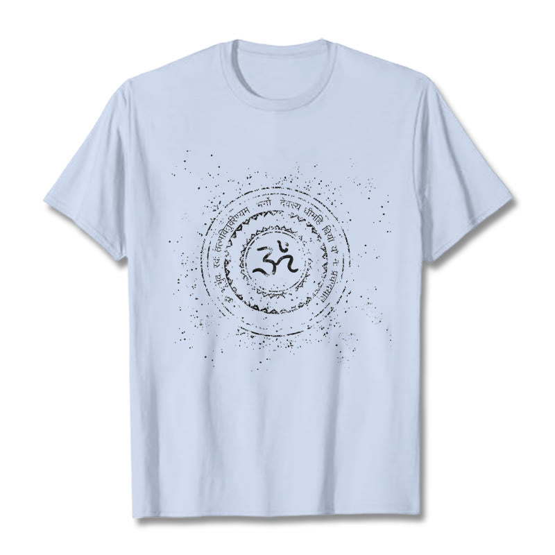Buddha Stones Mandala Om Symbol Mantra Pattern Tee Cotton T-shirt