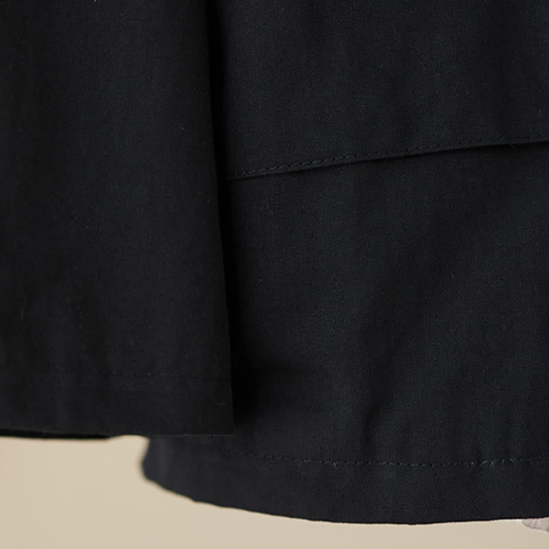 Buddha Stones Women's Plain Long Sleeve Hoodie Cotton Thermal Fleece-Lined Jacket With Pockets
