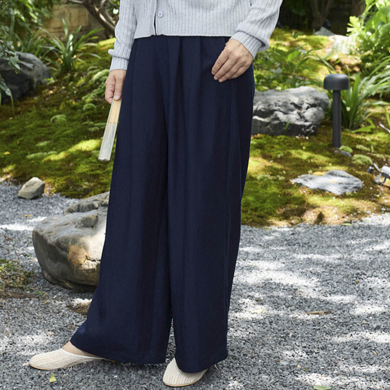 Buddha Stones Plain Ankle-Length Women's Pants With Pockets For Older Adults