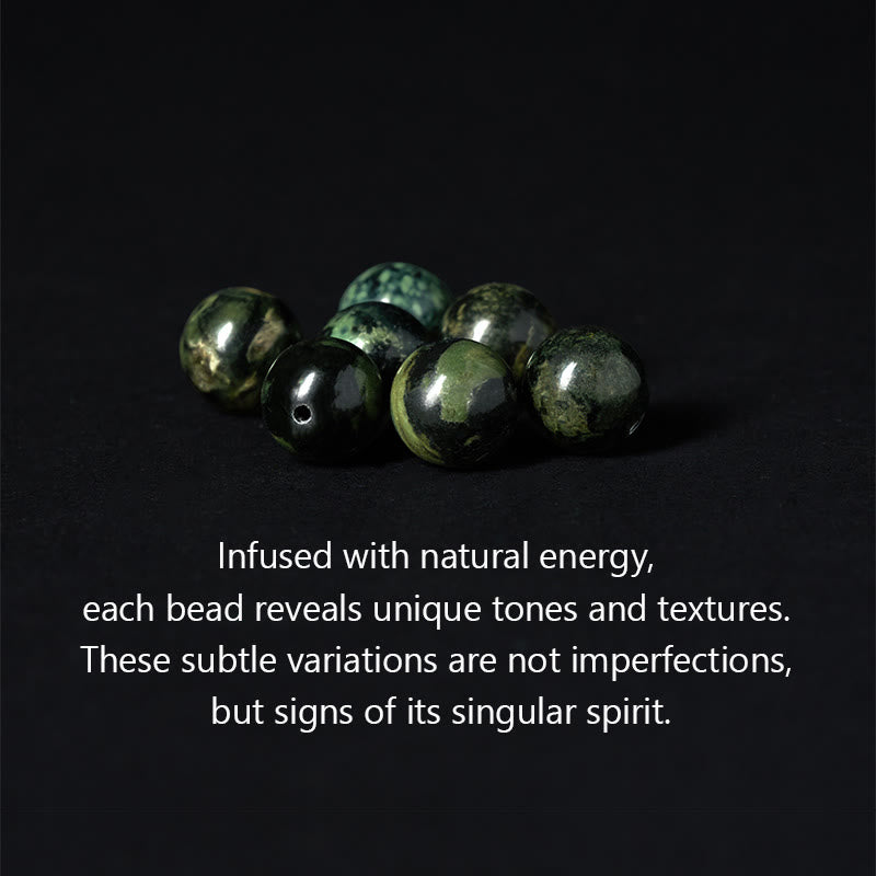 FREE Today: Healing Peace Grey Jasper Kambamba Jasper Om Mani Padme Hum Formless Buddha Bracelet