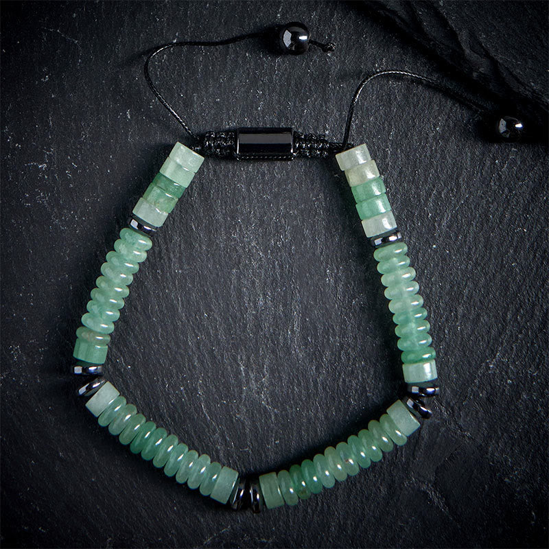FREE Today: Strength and Luck Small Black Obsidian Green Aventurine Grey Jasper Tiger Eye Bracelet