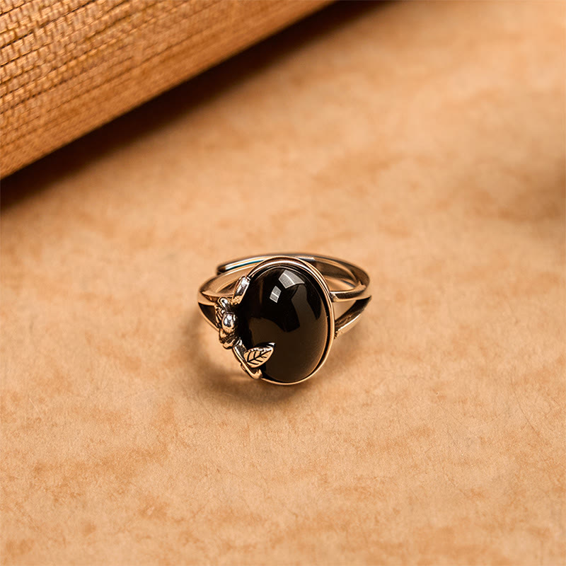 Buddha Stones Copper Rose Flower Adjustable Self Care Ring