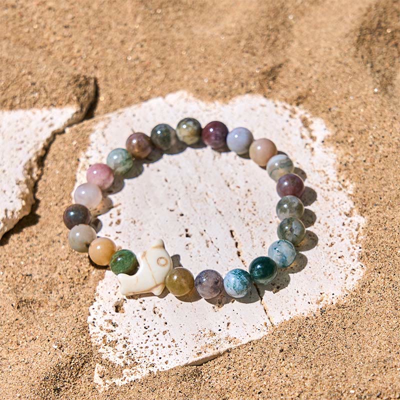 FREE Today: Spiritual Balance Natural Various Stones Dolphin Bracelet