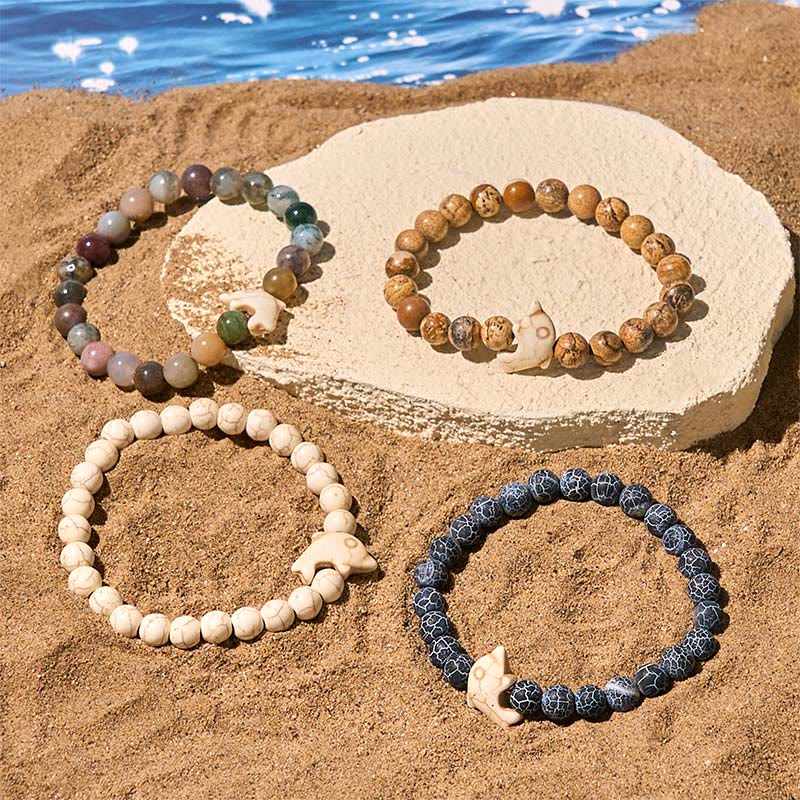 FREE Today: Spiritual Balance Natural Various Stones Dolphin Bracelet