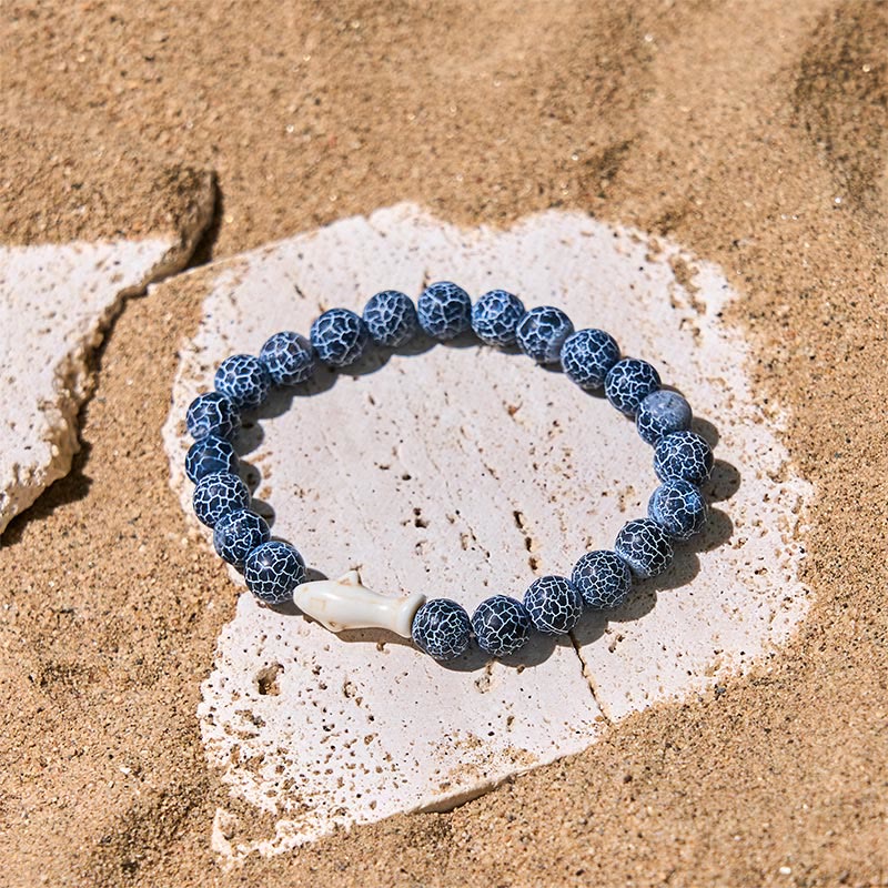 FREE Today: Positivity and Wisdom Natural Agate Stone Shark Bracelet
