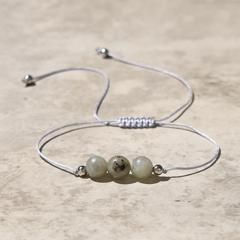 Buddha Stones Natural Labradorite Bead Rope Healing Bracelet