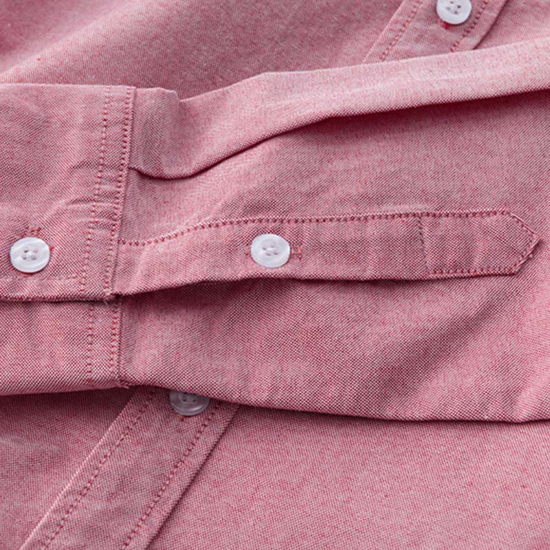 Buddha Stones Solid Color Long Sleeve Buttons Down Design Men Cotton Shirt Clothing