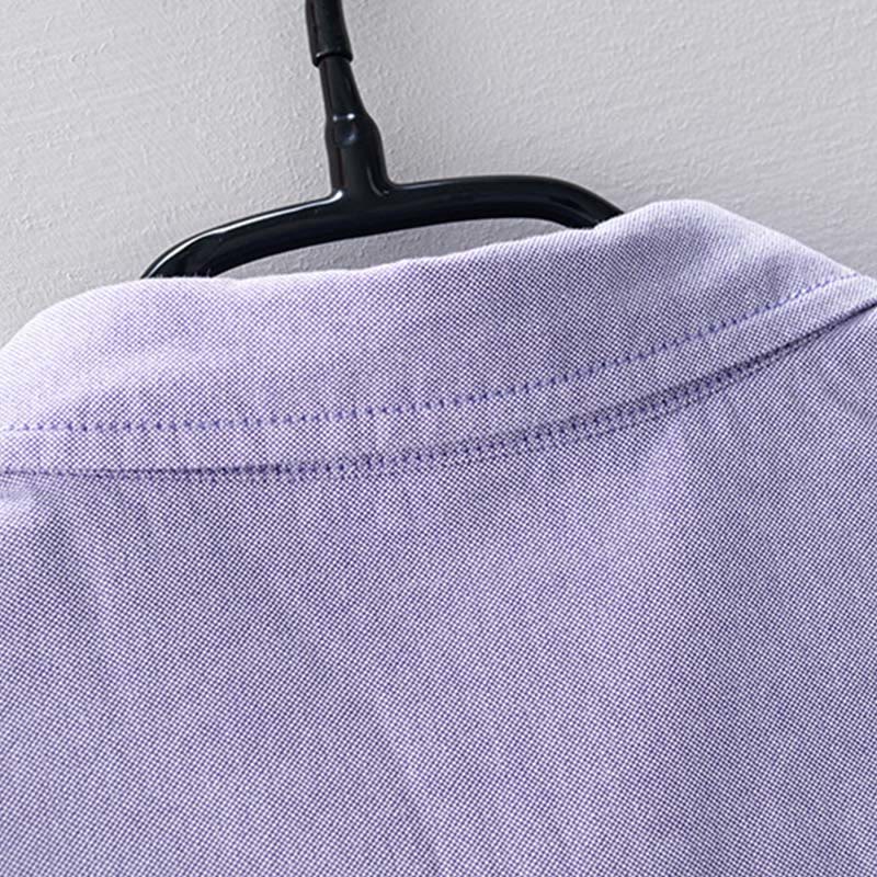 Buddha Stones Solid Color Long Sleeve Buttons Down Design Men Cotton Shirt Clothing