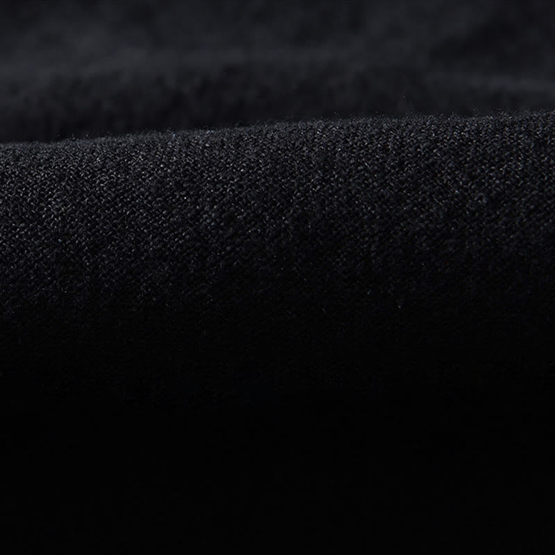 Buddha Stones Fall Solid Long Sleeve Buttons Men's Ramie Cotton Shirt With Pockets