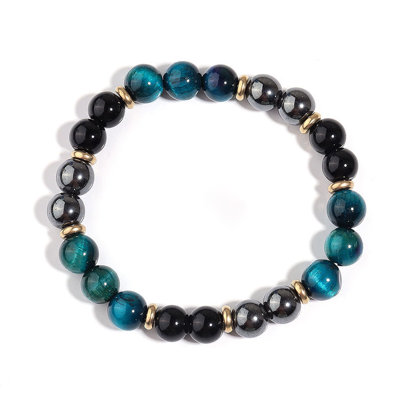 Buddha Stones Natural Blue Tiger Eye Beads Balance Bracelet