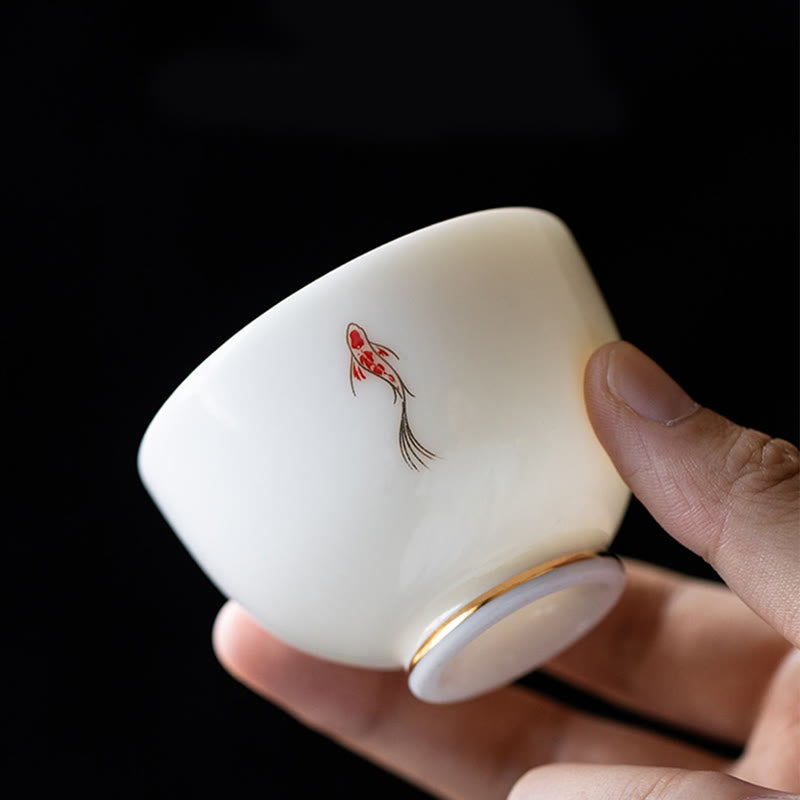 Buddha Stones Koi Fish Teacup Kung Fu Tea Cup