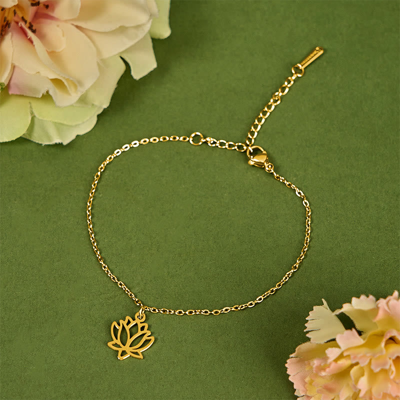 FREE Today: Enlightenment and Balance Lotus Pattern Titanium Steel Bracelet