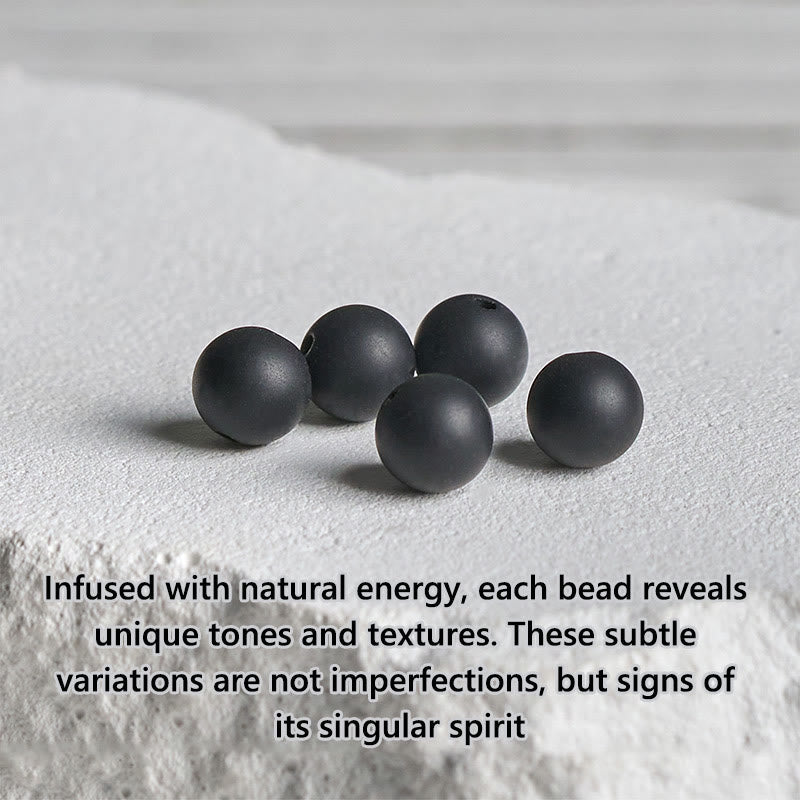 FREE Today: Support and Fortune Natural Frosted Black Onyx Square Lava Rock Bracelet