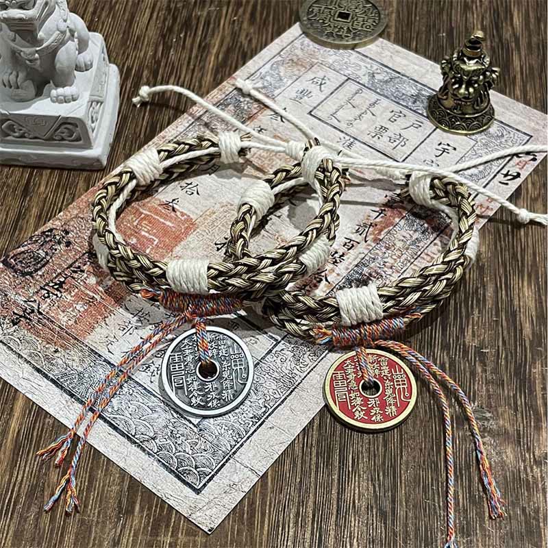 Buddha Stones Multi-layer Mountain Ghosts Spend Money Colorful Rope Braided Bracelet