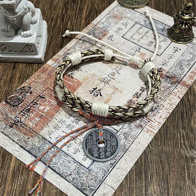 Buddha Stones Multi-layer Mountain Ghosts Spend Money Colorful Rope Braided Bracelet