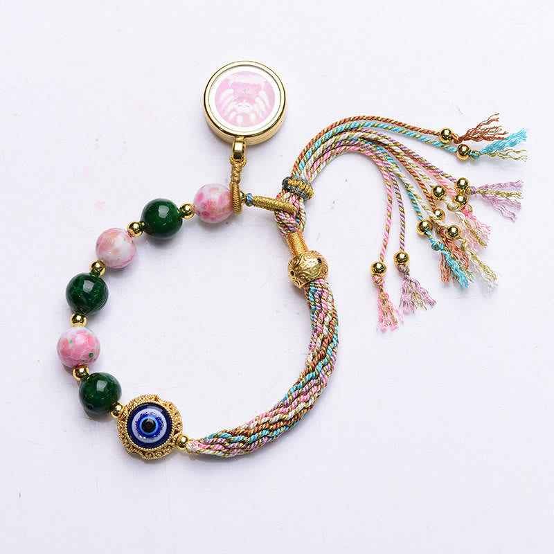 Buddha Stones Tibet Evil Eye Nine Tailed Fox Thangka Keep Away Evil Spirits String Bracelet