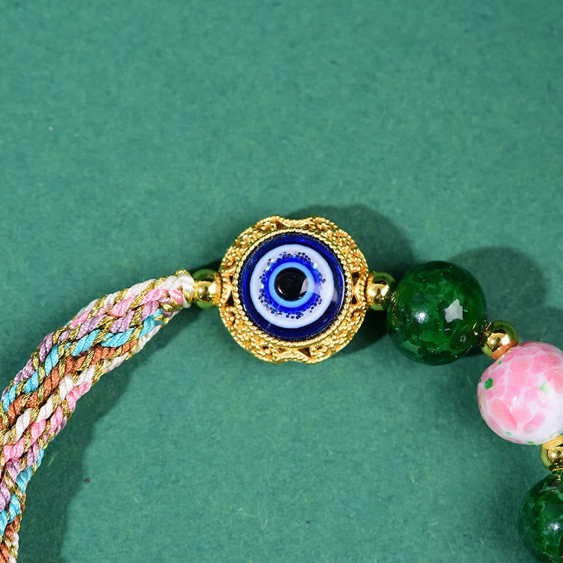 Buddha Stones Tibet Evil Eye Nine Tailed Fox Thangka Keep Away Evil Spirits String Bracelet