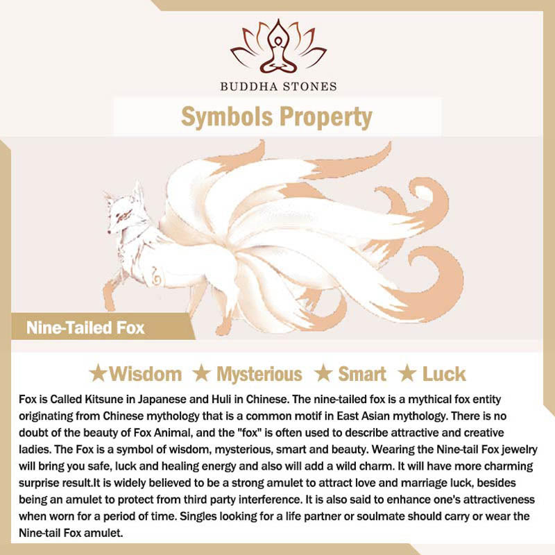 Buddha Stones Tibet Evil Eye Nine Tailed Fox Thangka Keep Away Evil Spirits String Bracelet