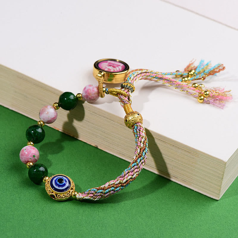 Buddha Stones Tibet Evil Eye Nine Tailed Fox Thangka Keep Away Evil Spirits String Bracelet