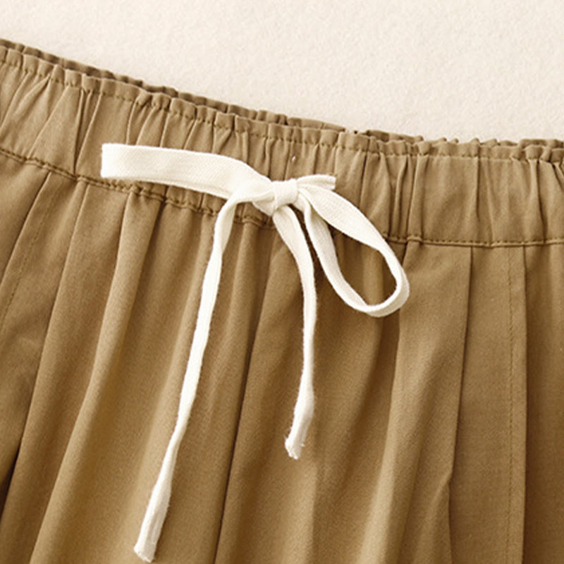Buddha Stones Casual Rope Women's Cotton Polyester Pants With Pockets