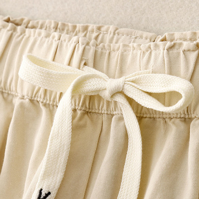Buddha Stones Casual Rope Women's Cotton Polyester Pants With Pockets