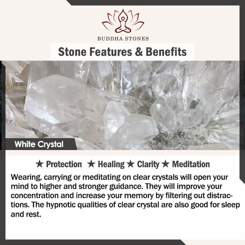 Buddha Stones Cat Natural Strawberry Quartz White Crystal Bead Healing Bracelet