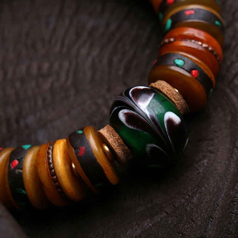 Buddha Stones Tibet Bone Beads The Lord Of The Corpse Forest Reminders of Our Impermanence Bracelet