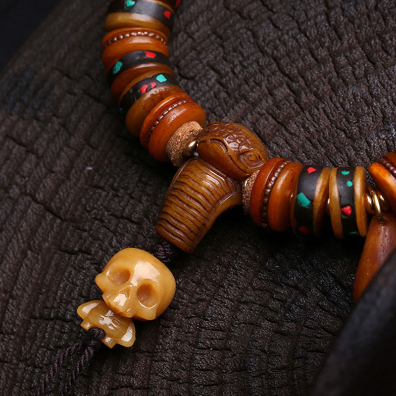 Buddha Stones Tibet Bone Beads The Lord Of The Corpse Forest Reminders of Our Impermanence Bracelet