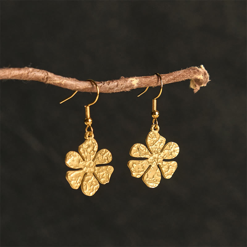 FREE Today: Balance and Calm Elegant Titanium Steel Hammer Marks Earrings