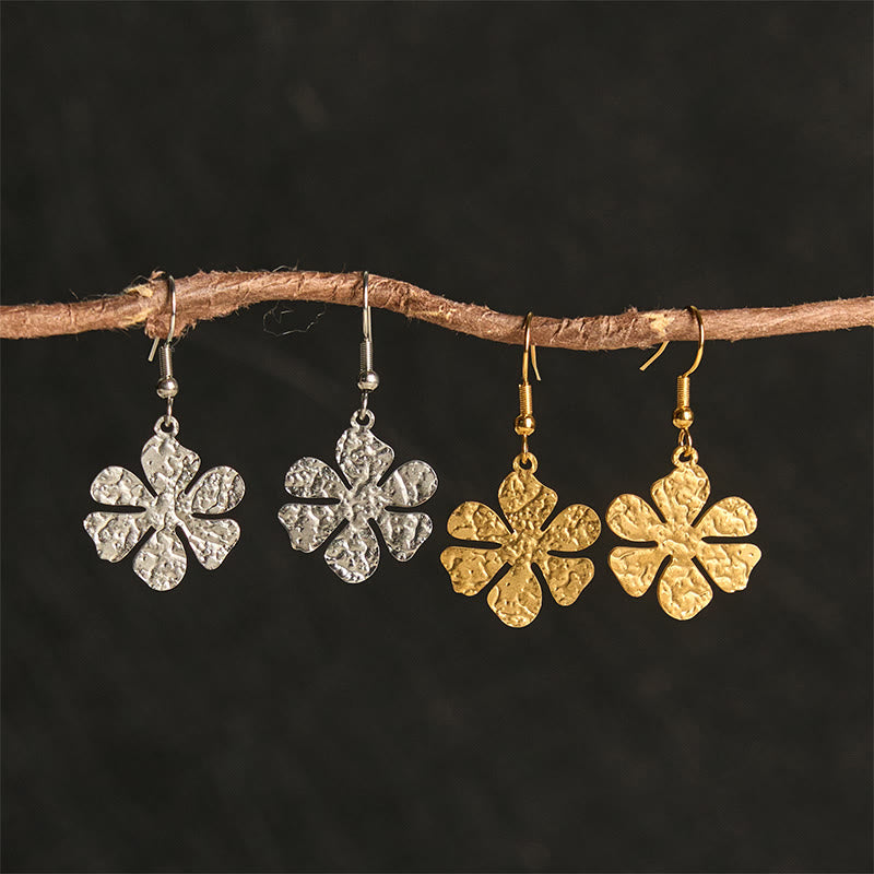 FREE Today: Balance and Calm Elegant Titanium Steel Hammer Marks Earrings