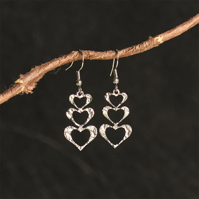 FREE Today: Balance and Calm Elegant Titanium Steel Hammer Marks Earrings