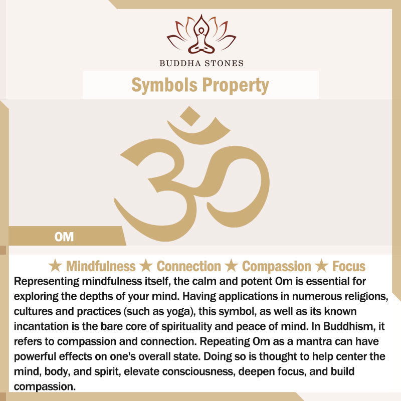 Buddha Stones Trident OM Symbol Stainless Steel Connection Necklace Pendant