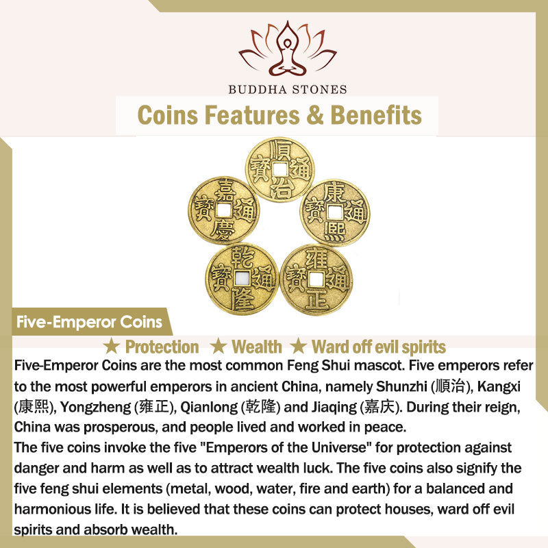 FREE Today: Wealth and Luck Handmade Five Emperor Coins String Braided Bracelet