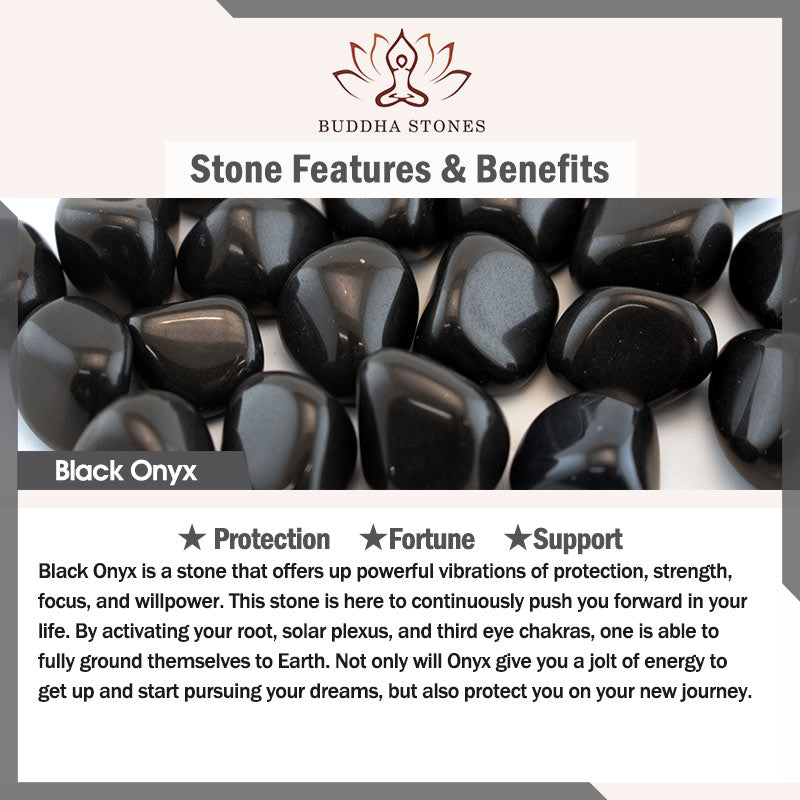 FREE Today: Support and Fortune Natural Frosted Black Onyx Square Lava Rock Bracelet