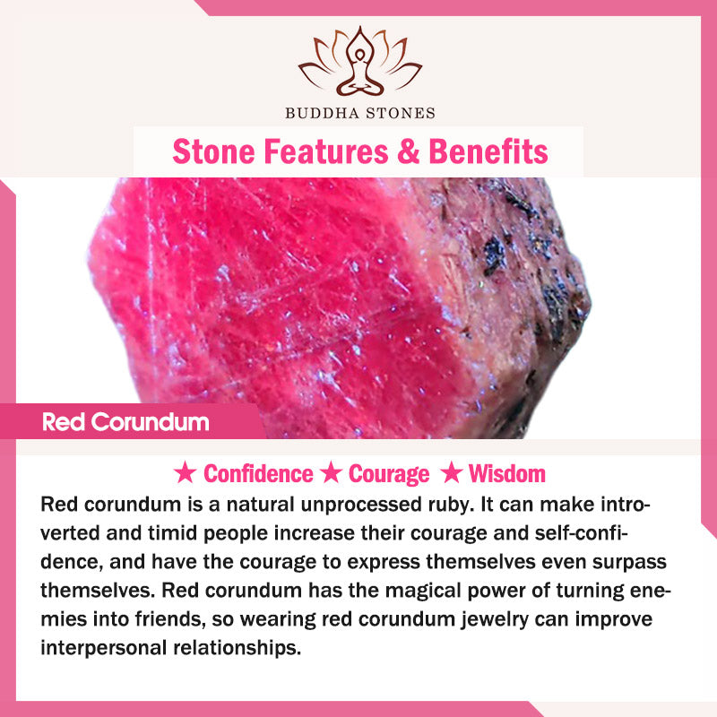 925 Sterling Silver Red Corundum Courage Ring (Extra 30% Off | USE CODE: FS30)