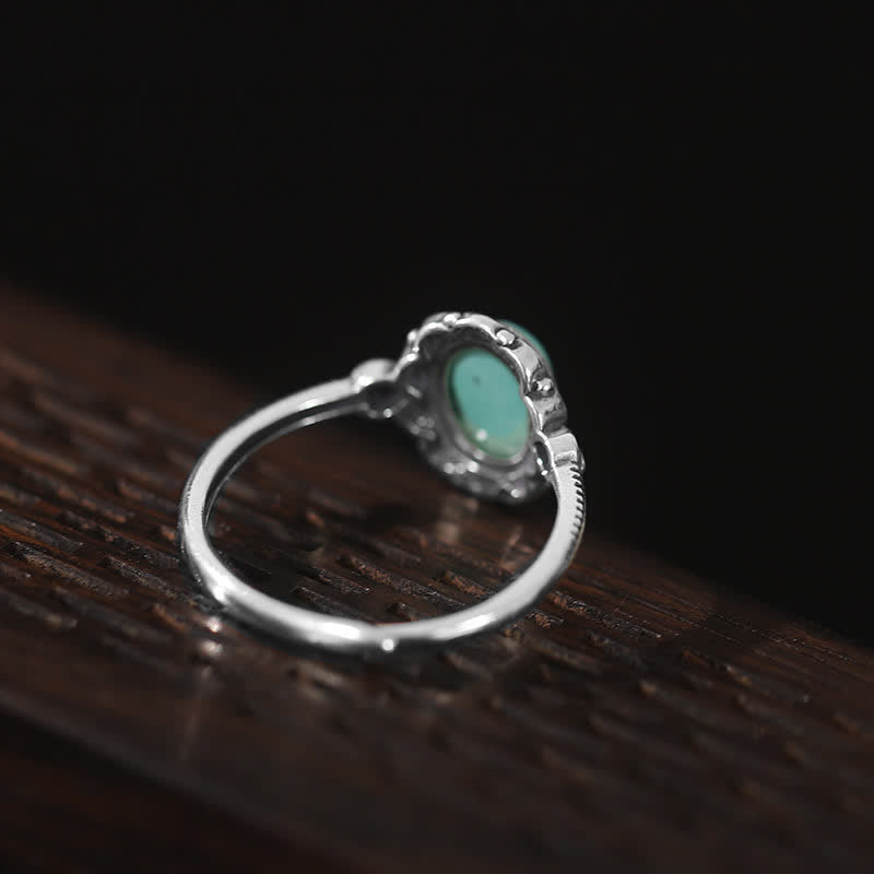 925 Sterling Silver Tibetan Turquoise Red Agate Protection Ring (Extra 30% Off | USE CODE: FS30)