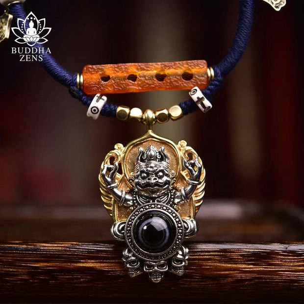 Exquisite Purely Handmade Agate Necklace With Adjustable Collarbone Chain And Dapeng Bird Eye Dzi Beads Pendant Ideal