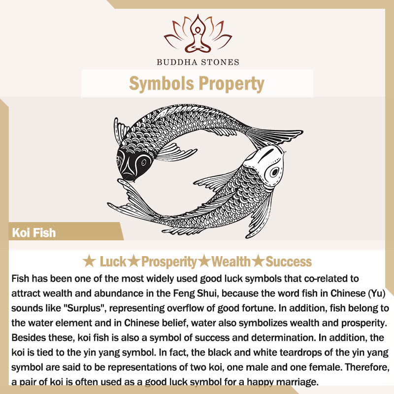 Buddha Stones 999 Sterling Silver Lucky Koi Fish Protection Rope Bracelet